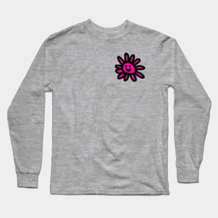 Small Minimal Daisy Face Cute Flower Long Sleeve T-Shirt